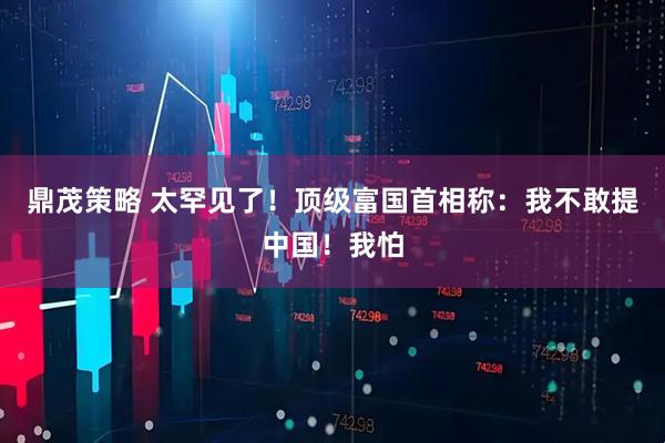 鼎茂策略 太罕见了！顶级富国首相称：我不敢提中国！我怕